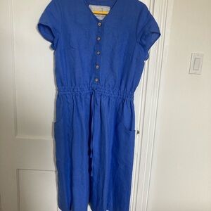 REINE waisted cornflower blue Dress